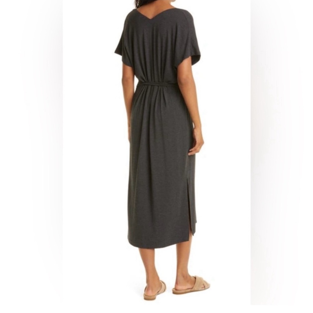 NWT Vince Double V-Neck Popover Dress Black Size XL - Picture 2 of 13
